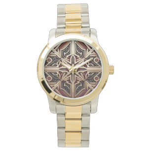 Elegant Modern Geometric Star Patterned Watch