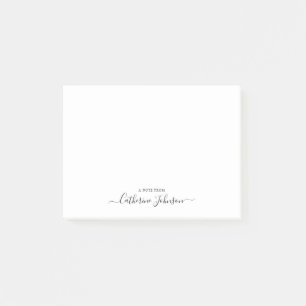 Elegant Modern Girly Script Calligraphy Note From