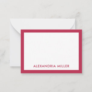 Elegant Modern Girly Trendy Magenta Pink Card