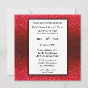Elegant Modern Glitter Engagement Wedding Party  Invitation