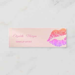 Elegant Modern  ,Glitter Lips Mini Business Card