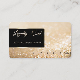 Elegant Modern Glittery Bokeh Loyalty Card