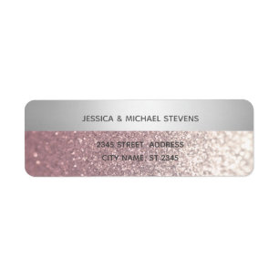 Elegant modern glittery silver stripe
