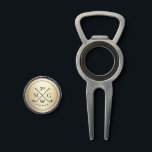 Elegant Modern Gold 40 50 60 Birthday Golf Divot Tool<br><div class="desc">Looking for the perfect gift for Dad and customisable? Celebrate Father's Day and his birthday with a personalised golf-themed 4Modern 40th 50th 60 Birthday Golf Monogramdesign</div>