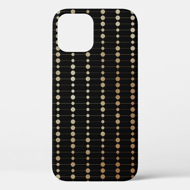 Elegant Modern Gold Beads Circles Dots Pattern | Case-Mate iPhone Case (Back)