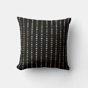 Elegant Modern Gold Beads Circles Dots Pattern Cushion