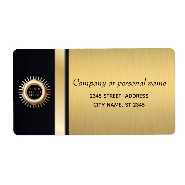 Elegant modern gold / black add logo (Front)