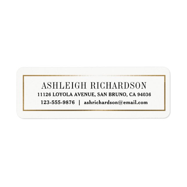 Elegant Modern Gold Border (Front)