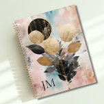 Elegant Modern Gold Botanical Monogram Planner<br><div class="desc">Bring elegance and style to your everyday life with this botanical Gold Botanical Monogram Planner. Personalise it with your own monogram or name to create a one-of-a-kind accessory that perfectly matches your personality. Customise with your monogram or name Trendy botanical leaf pattern in warm, aesthetic colours Ideal as a gift...</div>