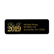 Elegant & Modern Gold Class of 2019 Graduation