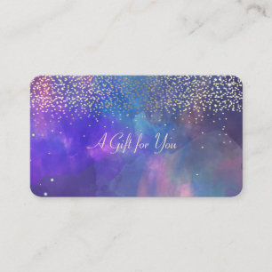 Elegant Modern Gold Confetti Paint Splash Discount Card