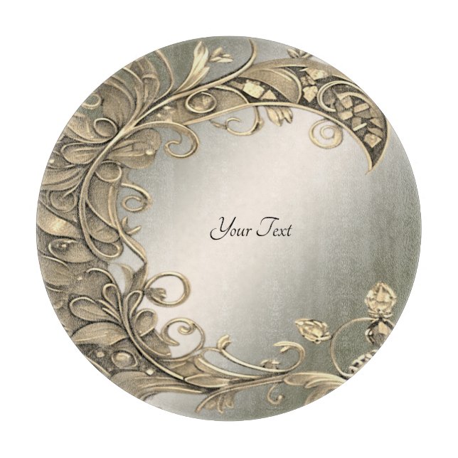 Elegant Modern Gold Decorative Cutting Board (Front)