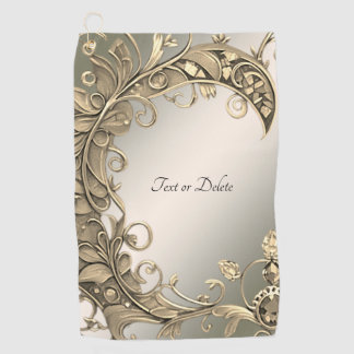 Elegant Modern Gold Decorative Golf Towel
