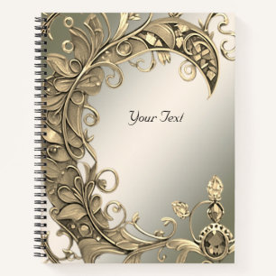 Elegant Modern Gold Decorative Notebook