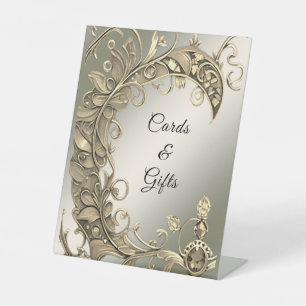 Elegant Modern Gold Decorative Tabletop Signs