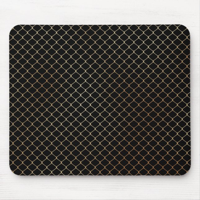 Elegant Modern Gold Fence Chain Pattern | Mouse Mat (Front)