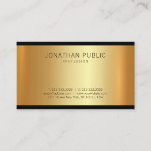 Elegant Modern Gold Glamour Professional Unique Business Card