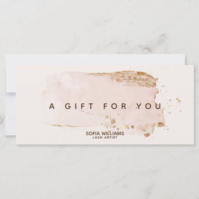 Elegant Modern Gold Glitter Blush Pink (Front)