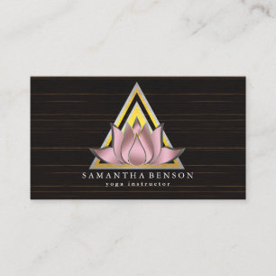 Elegant Modern Gold Lotus Logo Stylish Copper  Business Card