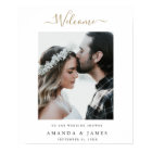 Elegant Modern Gold Photo Couple's Shower Welcome