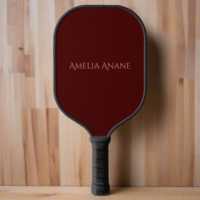 Elegant Modern Gold Rose Initial & Red Champion Pickleball Paddle (Creator Uploaded)