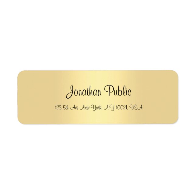 Elegant Modern Gold Simple Template Calligraphy (Front)