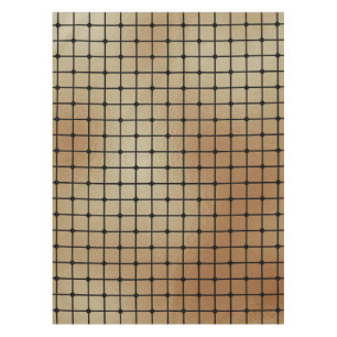 Elegant Modern Gold Squares Tiles Pattern Tablecloth