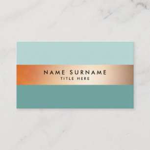 Elegant Modern Gold Stripe Calm Business Card