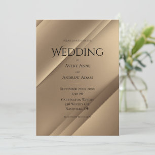 Elegant Modern Gold Wedding Invitation