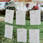 Elegant Modern Gold Wedding Seating Chart Cards<br><div class="desc">Modern Elegant Gold Wedding Seating Chart Cards: Use these romantic gold calligraphy table lists for your seating chart at your wedding or event. This design features the word "Table" in an elegant gold calligraphy. It's set in gold, but you can change the colour to anything you like! Just click "customise...</div>