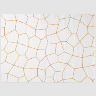 Elegant Modern Gold White Stained Glass Collection Tissue Paper