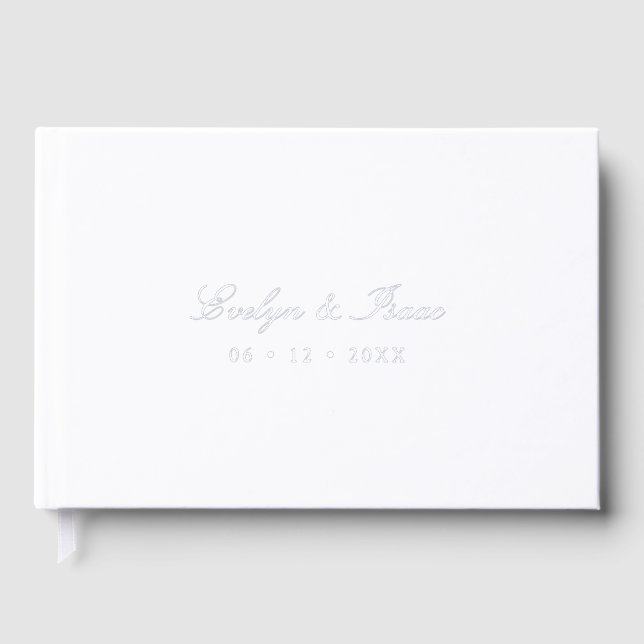 Elegant Modern Graceful Wedding Guest Book (Front)