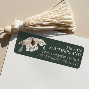 Elegant Modern Grad Cap & Tassel Graduation Photo