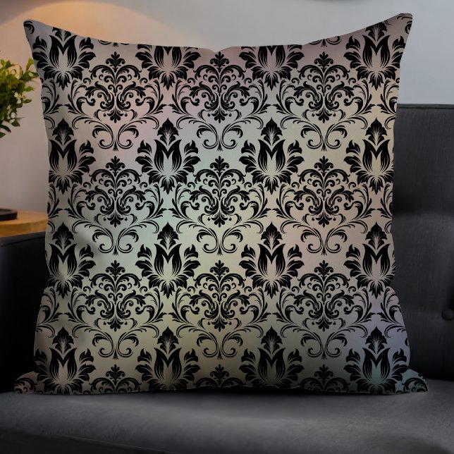 Elegant Modern Gradient Damask Pearl Fade Cushion (Creator Uploaded)