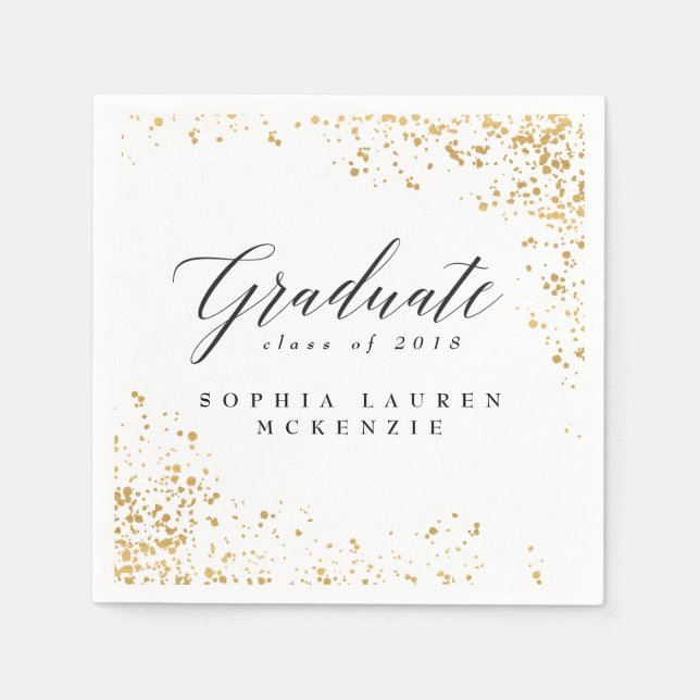 ELEGANT MODERN GRADUATE NAPKIN (Front)