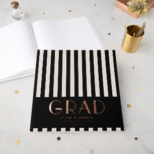 Elegant Modern Graduation Party Foil Guestbook