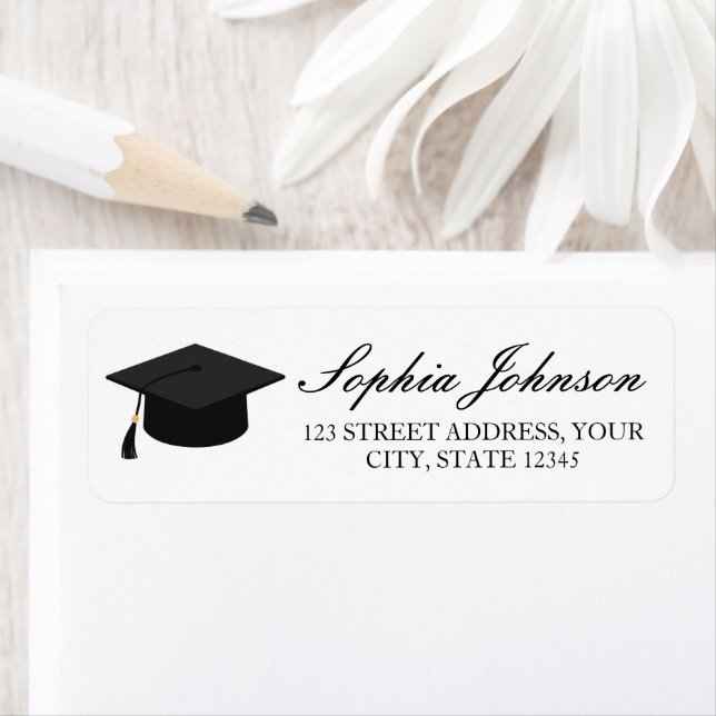 Elegant Modern Graduation Return Address (Insitu)