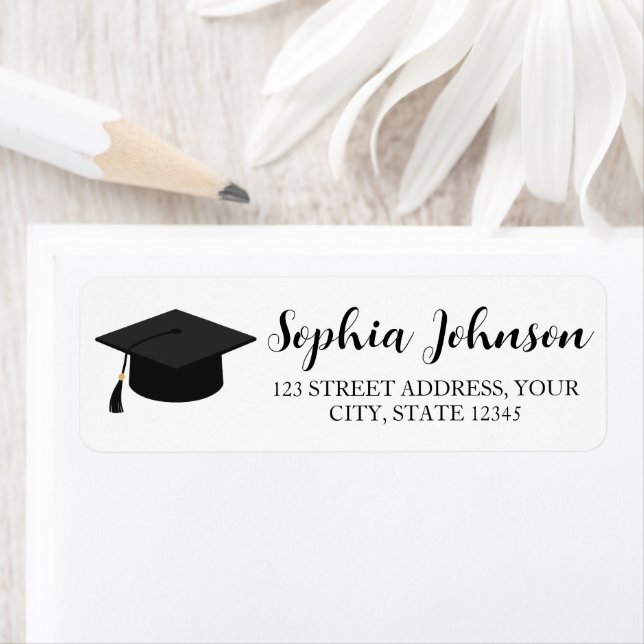 Elegant Modern Graduation Return Address (Insitu)