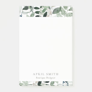 Elegant Modern Green Leafy Tropical Foliage Fern Post-it Notes