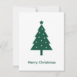 Elegant Modern Greenery Christmas Tree Non Photo Holiday Card