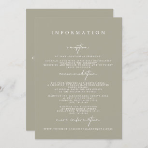 Elegant Modern Grey Wedding Enclosure Cards