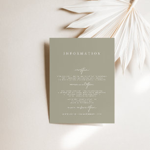 Elegant Modern Grey Wedding Enclosure Cards