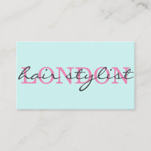 Elegant modern hair stylist script signature business card