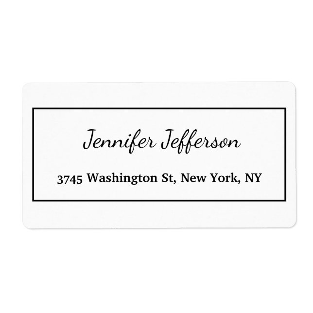 Elegant Modern Handwriting Plain Professional (Front)