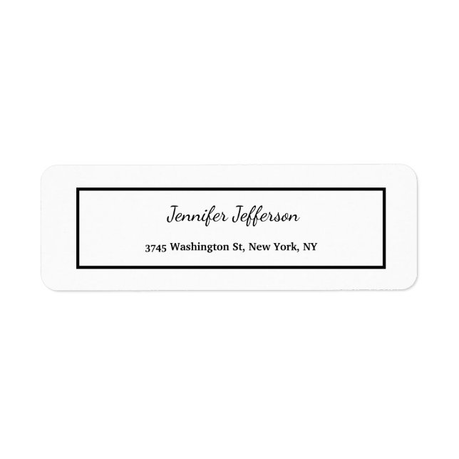 Elegant Modern Handwriting Plain Professional (Front)