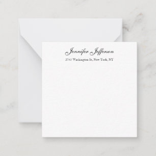 Elegant Modern Handwriting Plain Professional Card