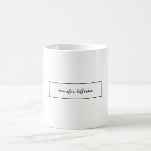 Elegant Modern Handwriting Plain Professional Coffee Mug