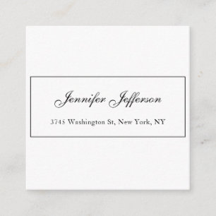 Elegant Modern Handwriting Plain Professional Enclosure Card