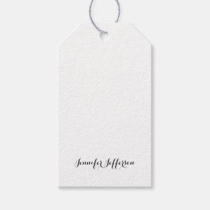 Elegant Modern Handwriting Plain Professional Gift Tags