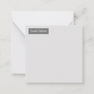 Elegant Modern Handwriting Plain Professional Gray Card